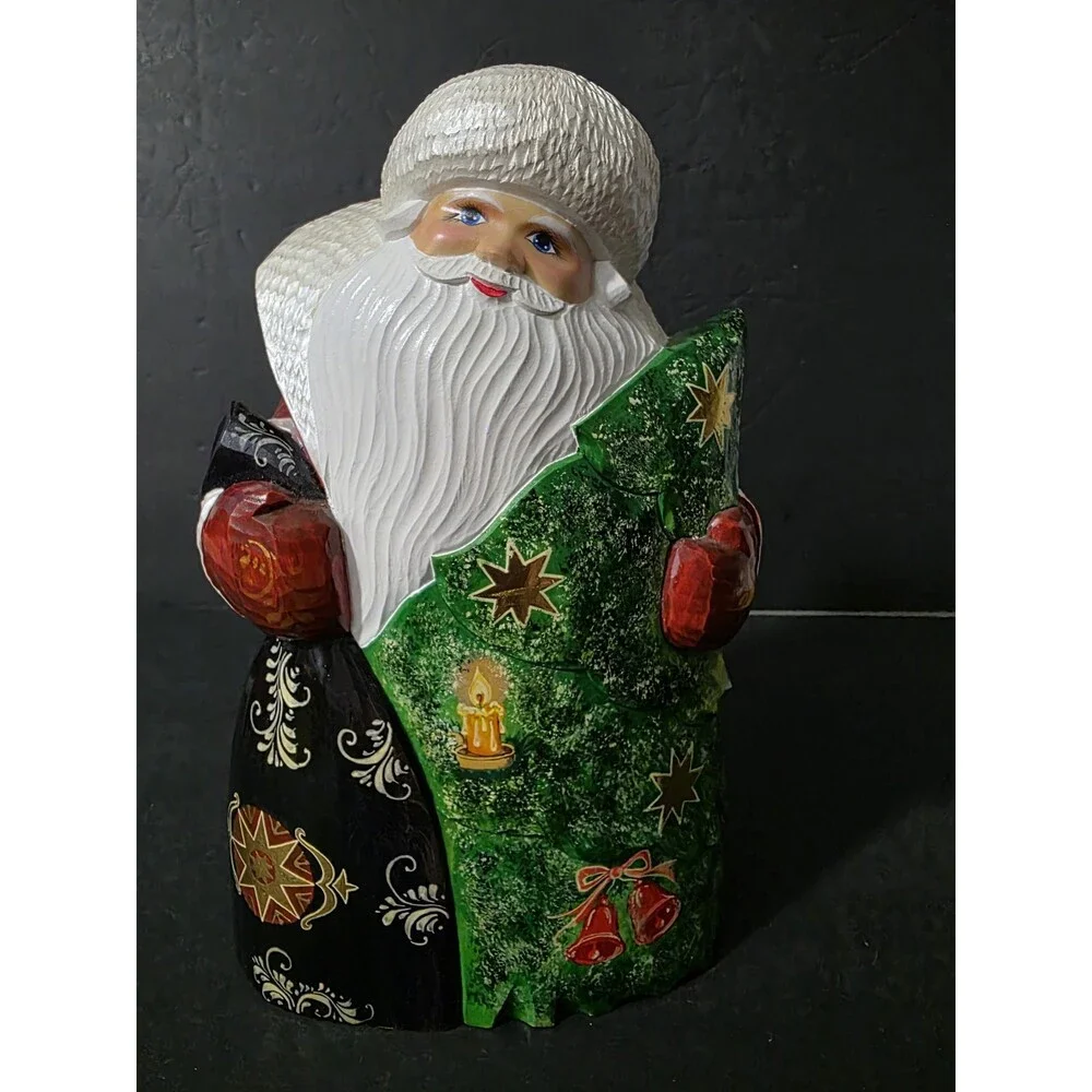 Hand Carved Wood Russian Santa Ded Moroz 11